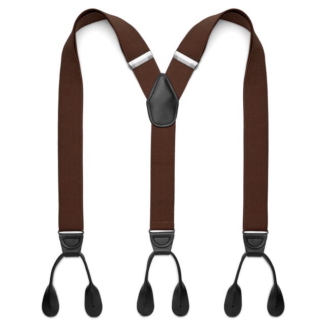 Buttoned Suspenders in Brown