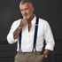 Buttoned Suspenders in Navy