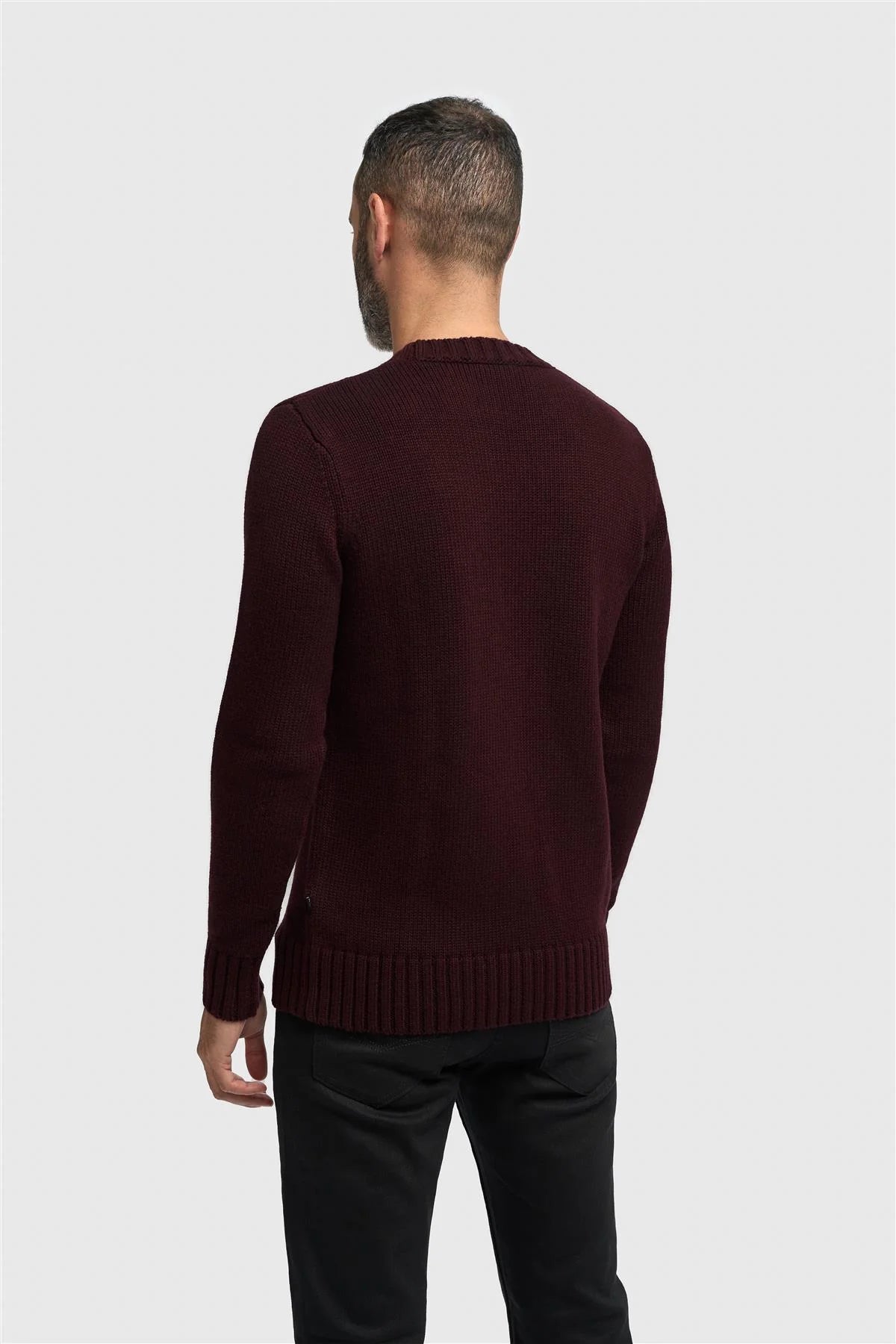 Farrel: Wine Wool Jumper