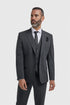 Bruno: Plain Charcoal 3-Pc Suit