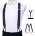 Buttoned Suspenders in Navy