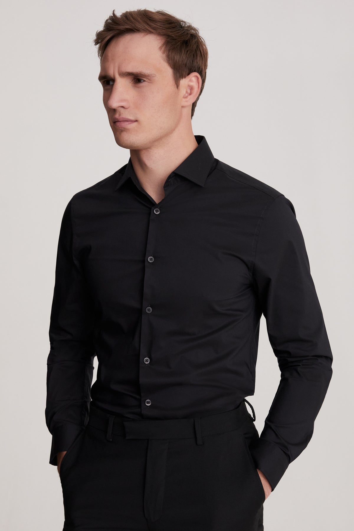 Digo Black Slim Fit Shirt