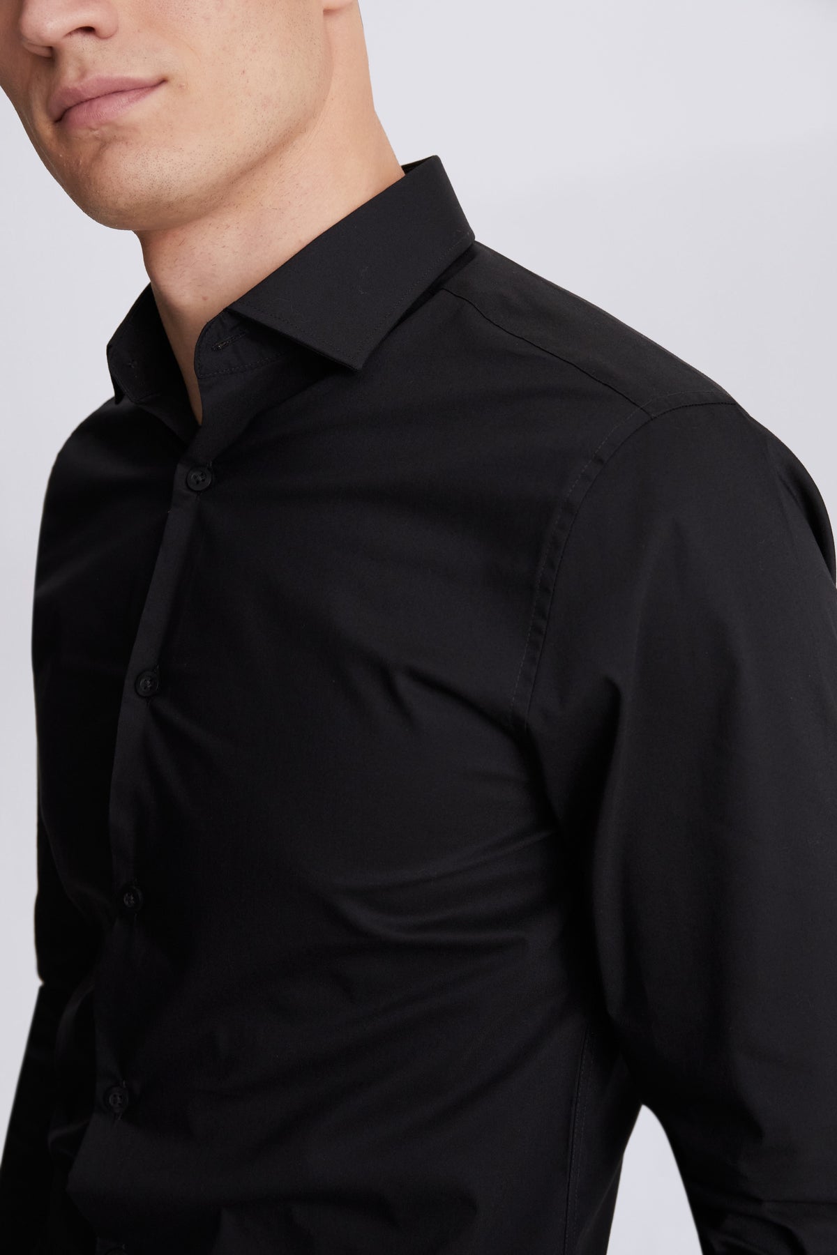 Digo Black Slim Fit Shirt