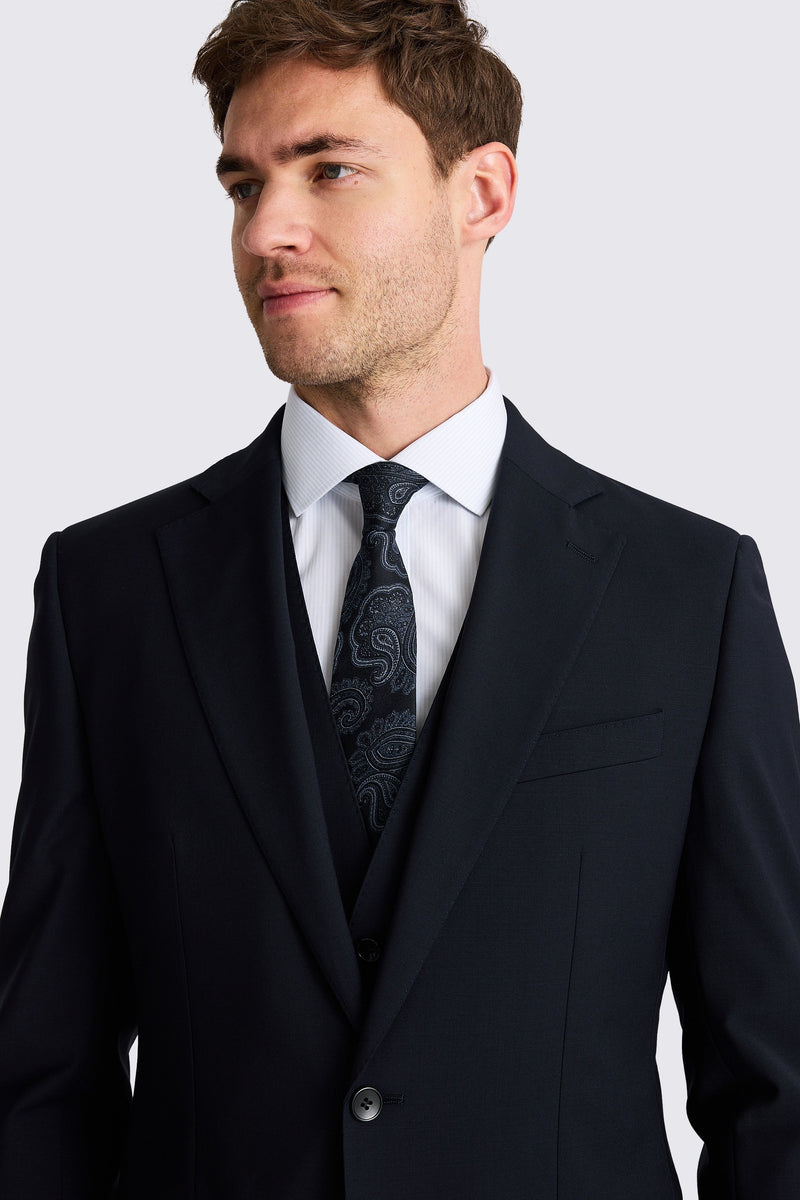 Bruno: Plain Dark Navy 3-Pc Suit – Suit Republic