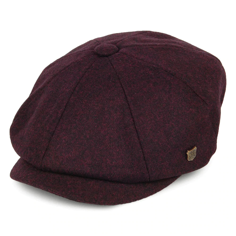 Alfie: Merlot Wool Bakerboy Cap