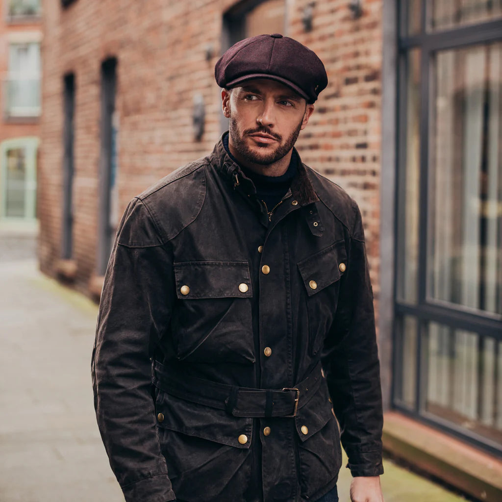 Alfie: Merlot Wool Bakerboy Cap