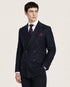 Banville: Navy Wool Double-Breasted 2-Pc Suit