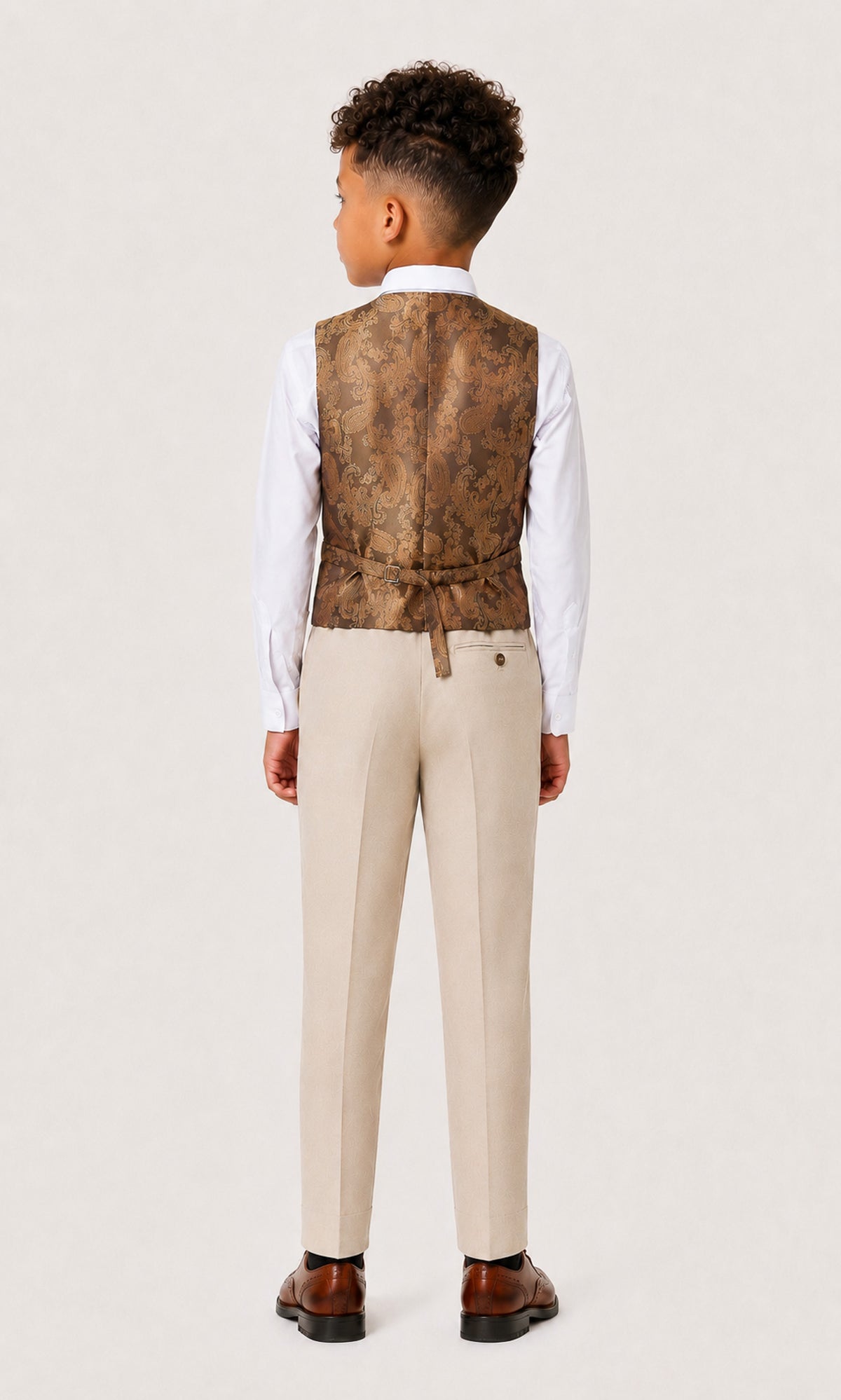 Belmont Boys: Beige 3-Pc Suit