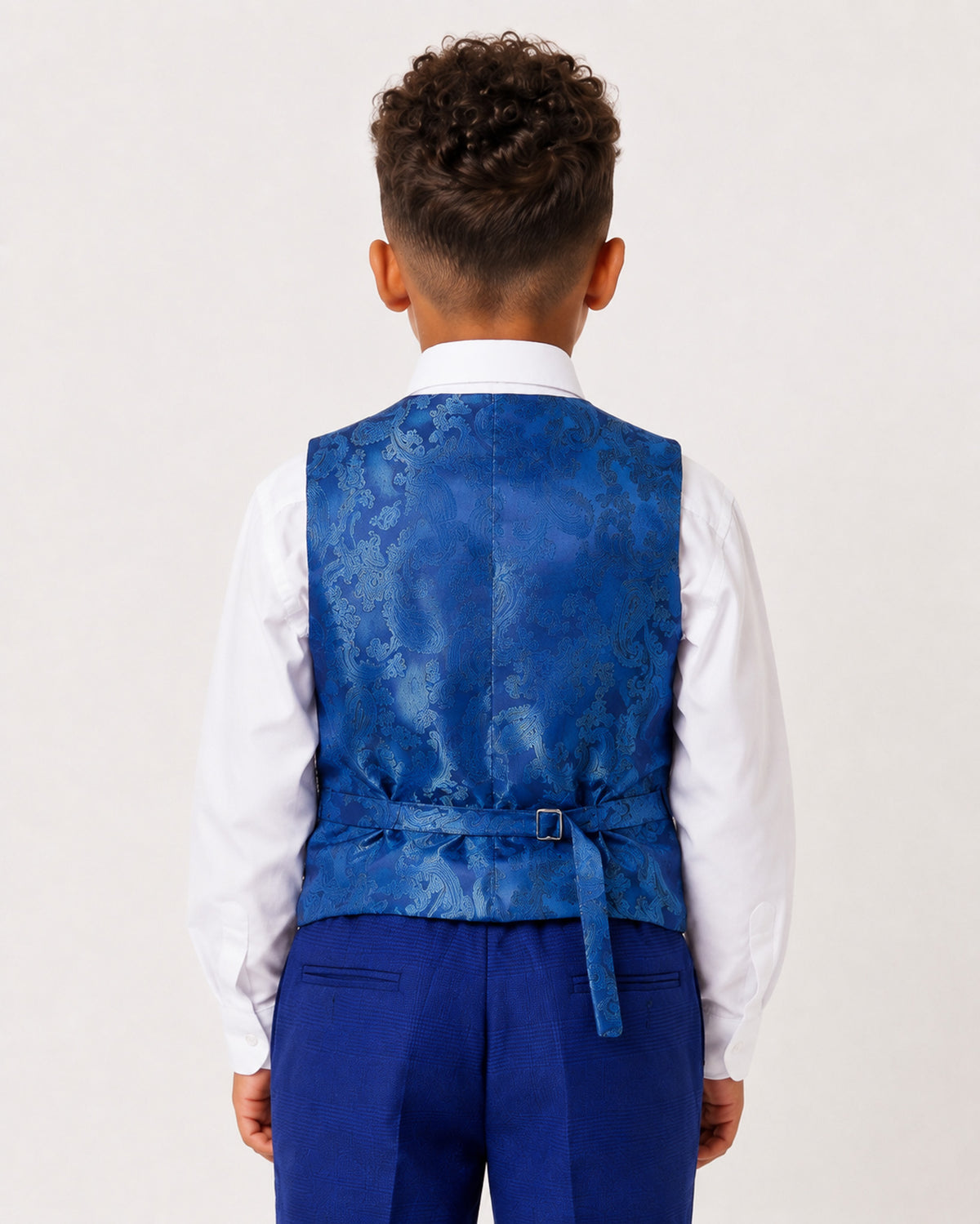 Boys Mark: Navy Check 3-Pc Suit