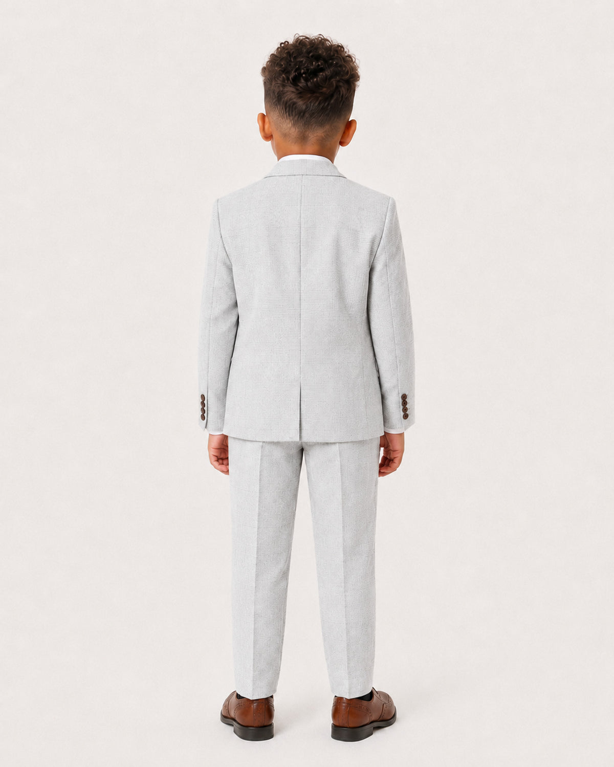 Boys Mark: Stone Check 3-Pc Suit