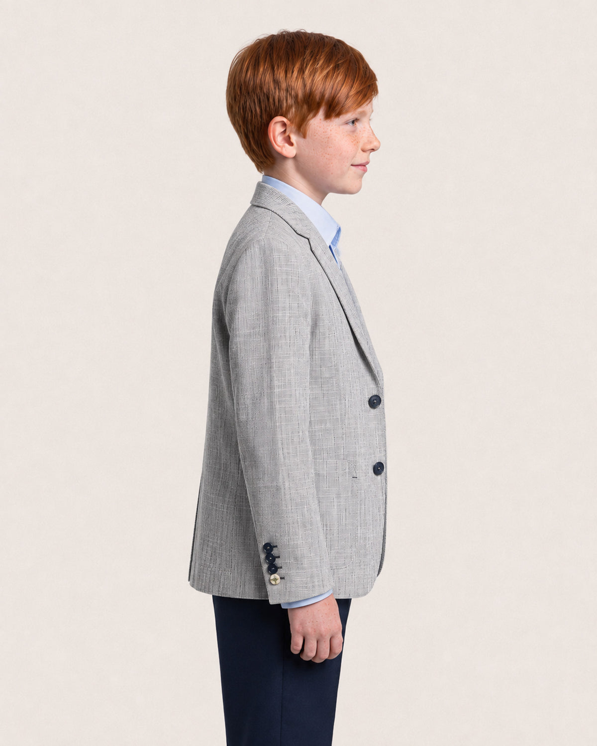 Boys Jamie: Linen Stone Blazer