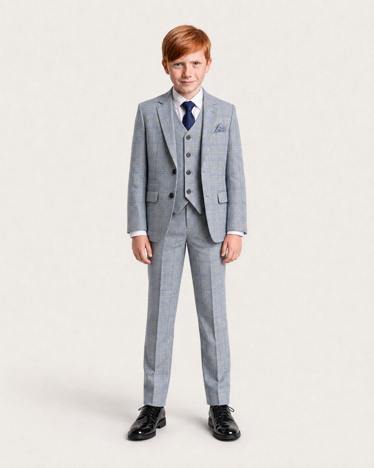 Boys Mark: Sky Check 3-Pc Suit