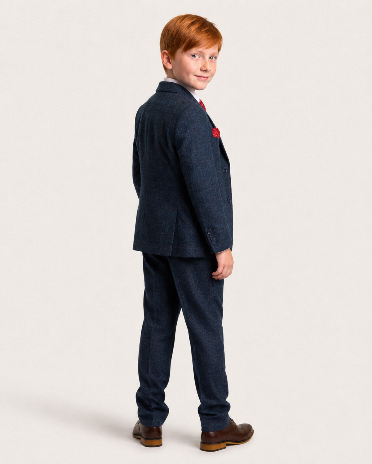 Carnegie Boys: Blue Tweed 3-Pc Suit