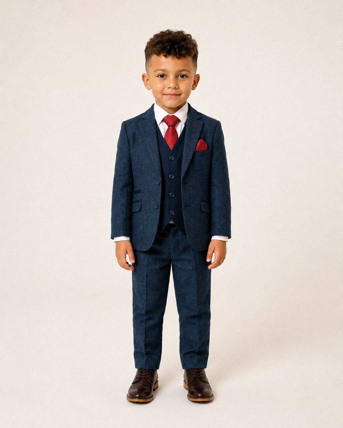 Carnegie Boys: Blue Tweed 3-Pc Suit