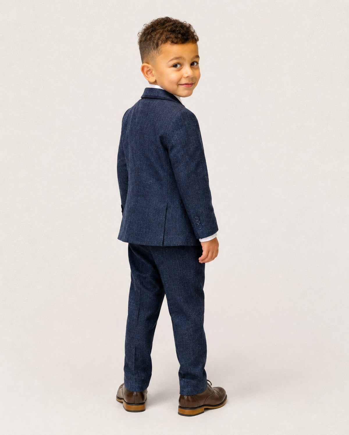 Carnegie Boys: Blue Tweed 3-Pc Suit