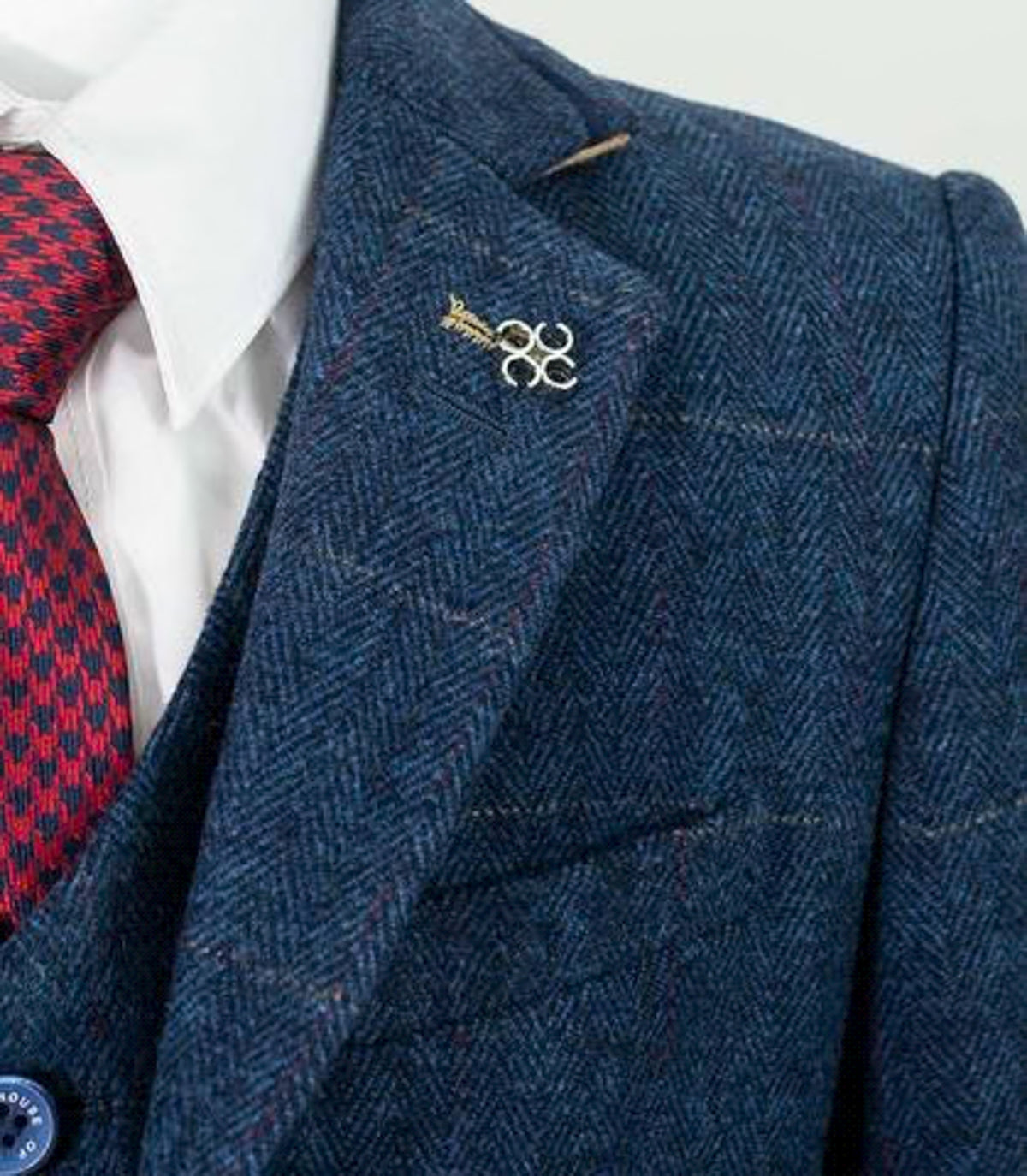 Carnegie Boys: Blue Tweed 3-Pc Suit