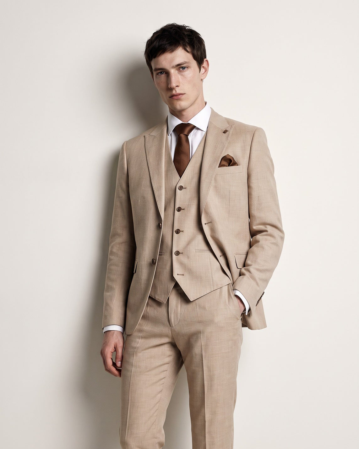Kurt: Cream 3-Pc Suit