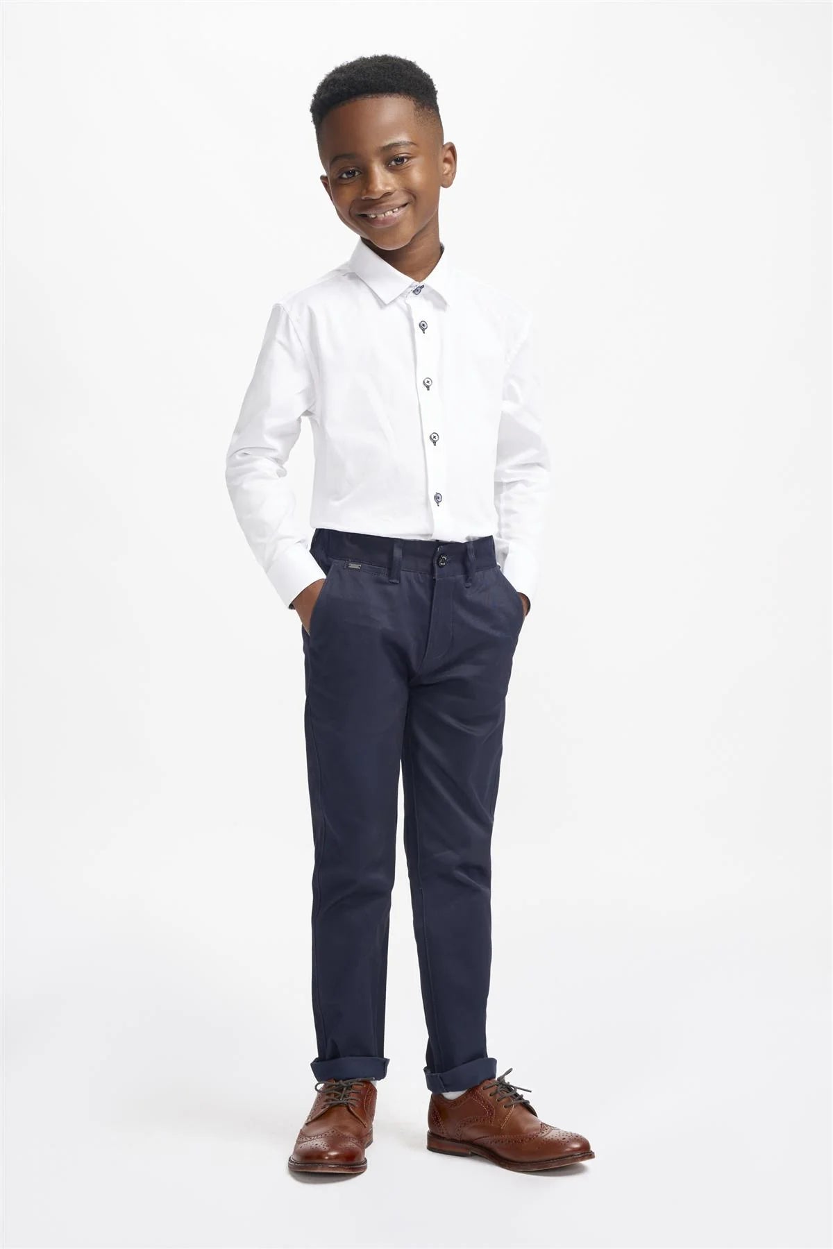 Dakota: Boys Navy Chinos