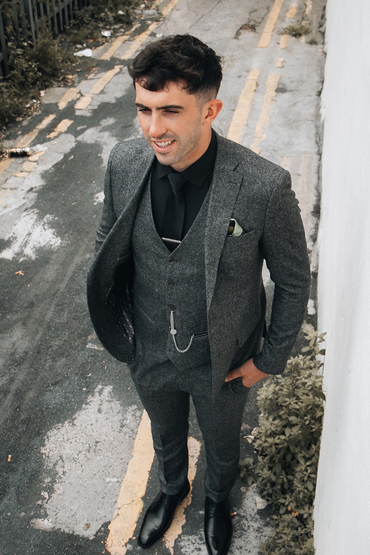 Aaron Gillane wearing one of Suite REPUBLIC's classic three-piece suits