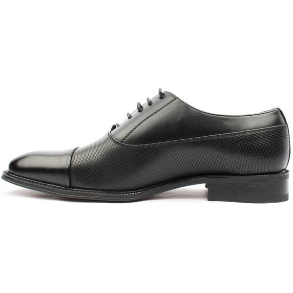 Goor: Black Toecap Shoes