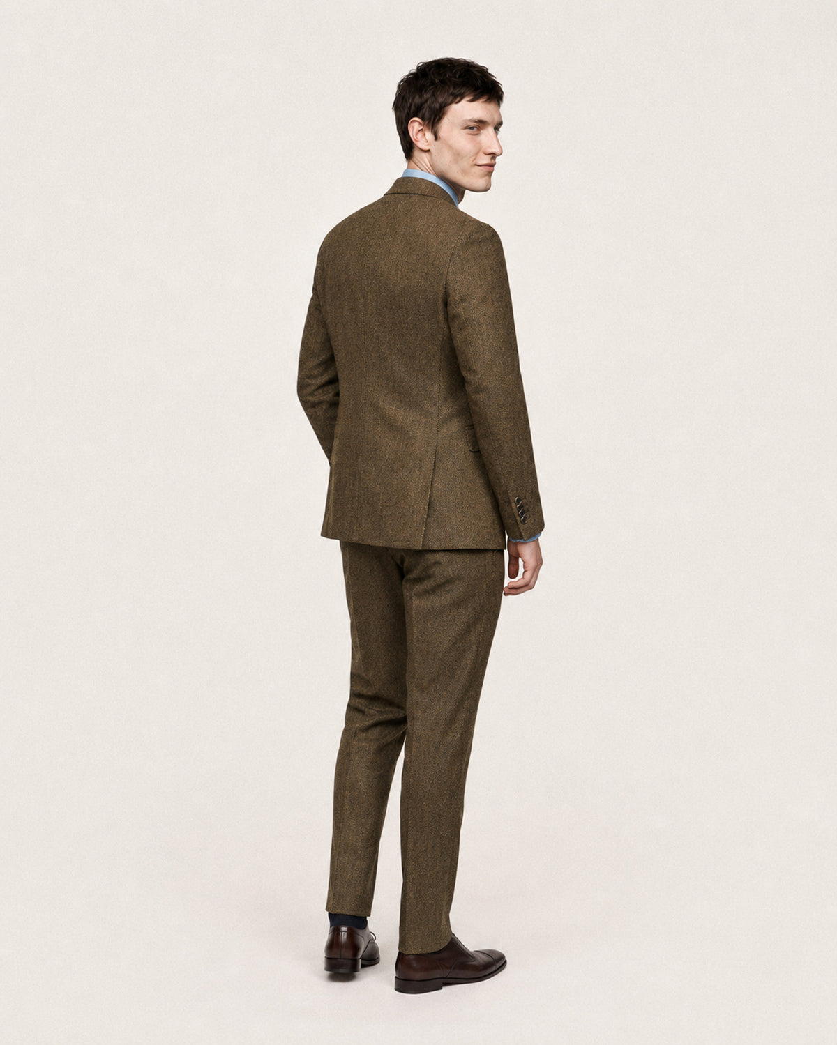 Harding: Brown Tweed 3-Pc Suit