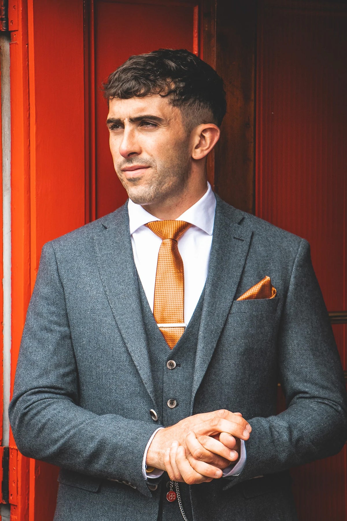 Synge: Blue Tweed 3-Pc Suit