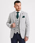 Joseph: Contrasting Stone/Navy 3-Pc Suit