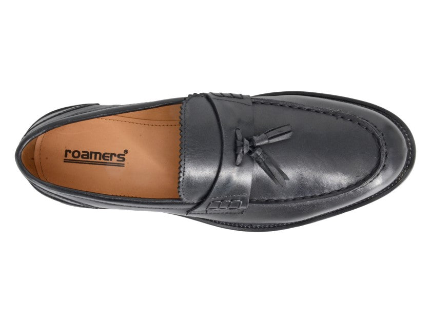 Black Leather Tassel Loafer