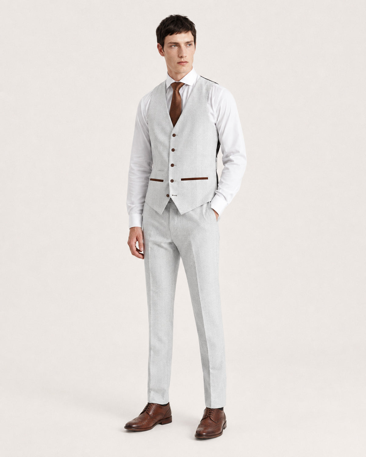 Mark: Stone Grey 3-Pc Suit