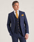 McDonagh: Navy Wool Check 3-Pc Suit