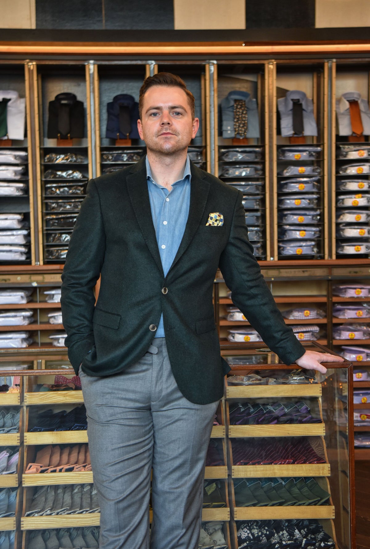 Montague: Dark Green Wool Jacket