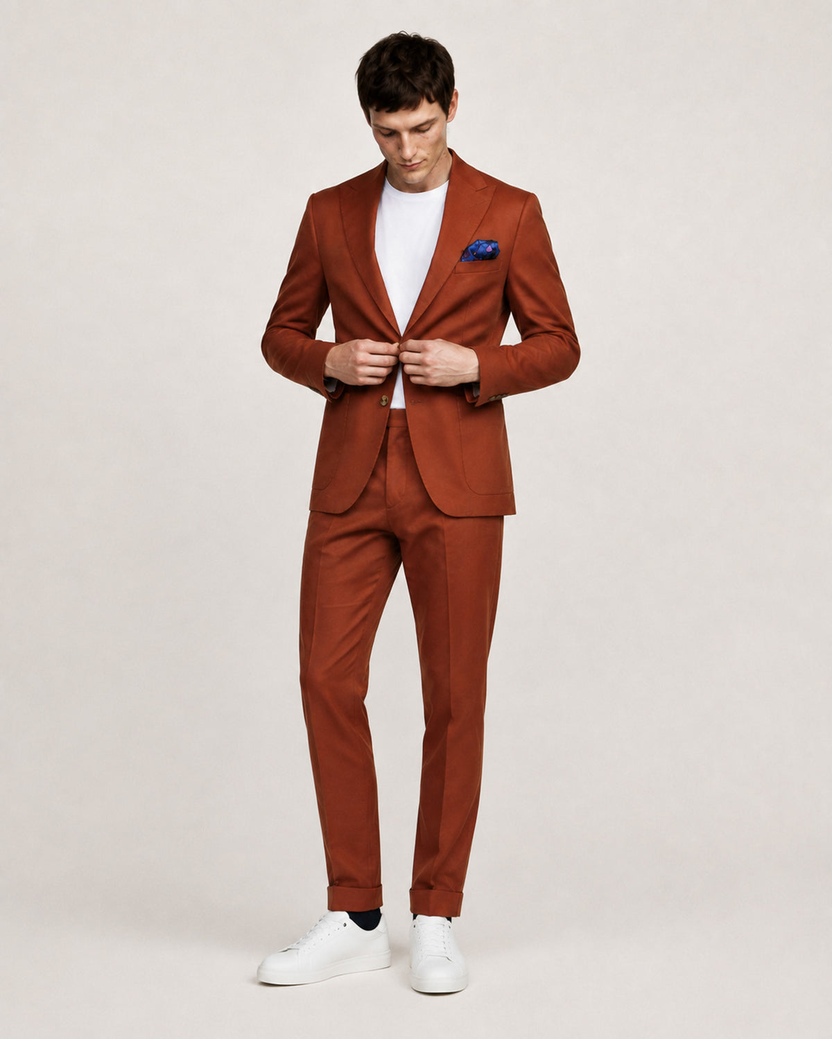 Nelson: Rust Brown 2-Pc Tencel Suit