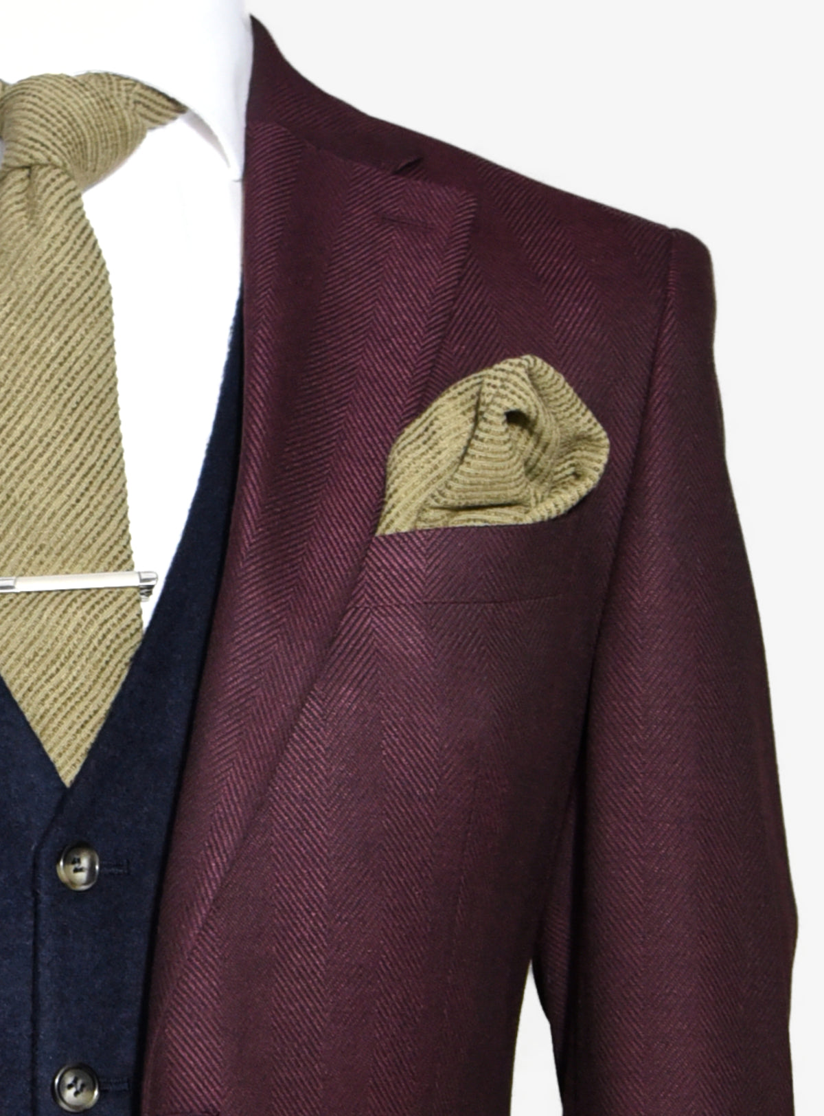 O'Flaherty: Wine & Navy 3-Pc Suit