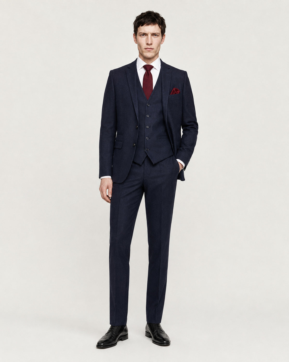 Oscar: Navy Flannel 3-Pc