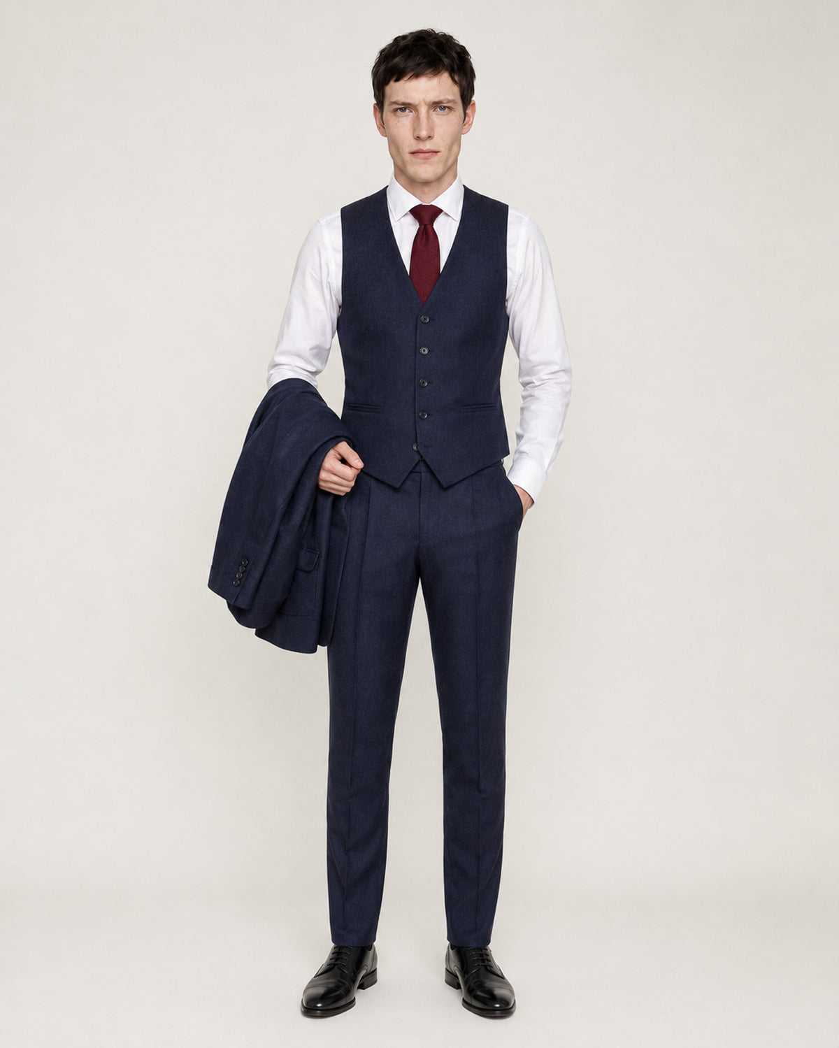 Oscar: Navy Flannel 3-Pc