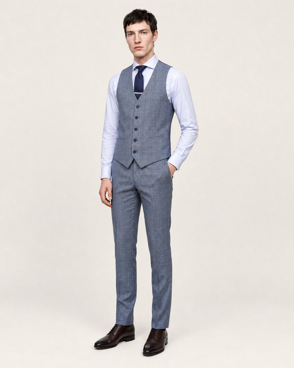 Ozark: Light Grey Check 3-Pc Suit