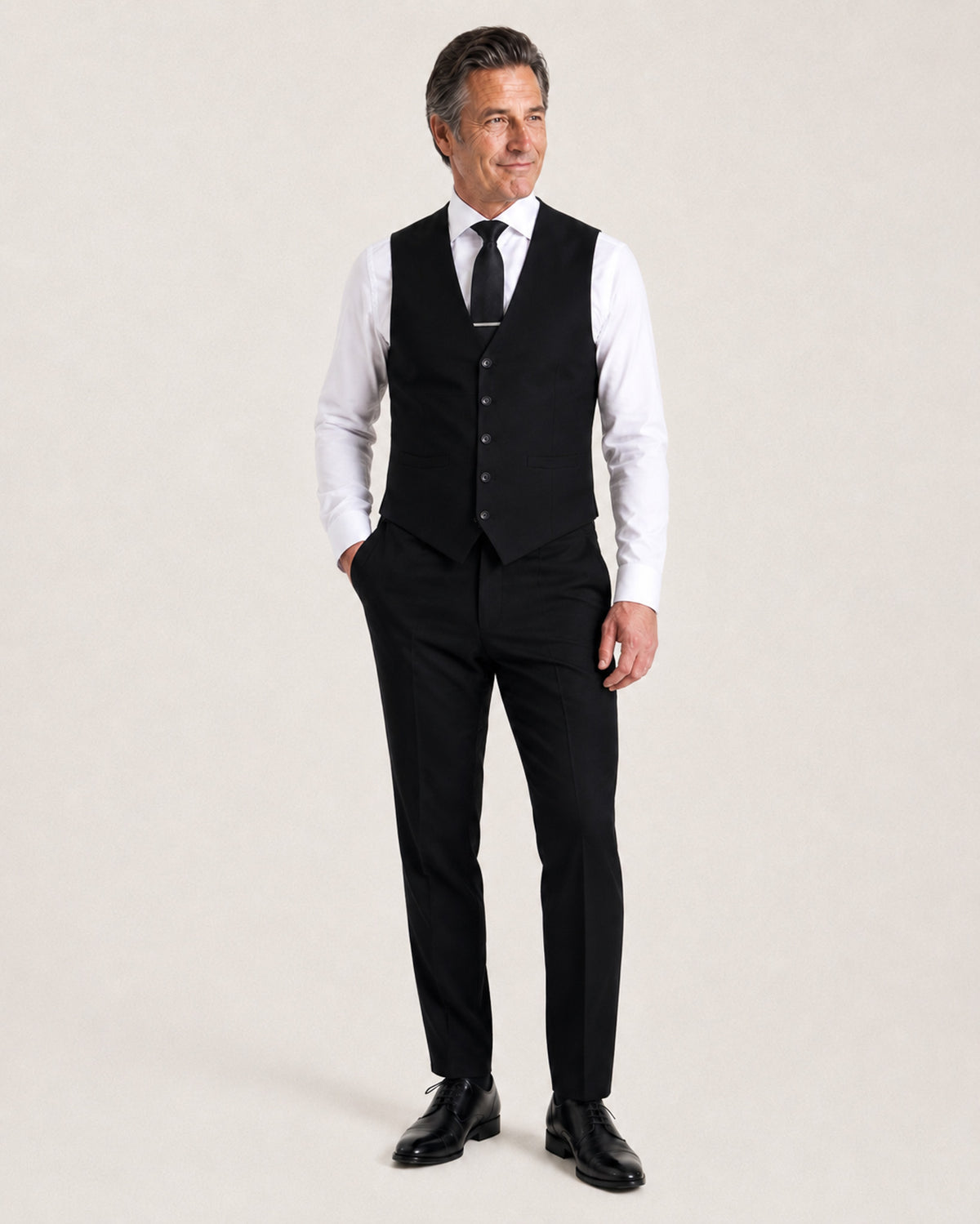 Beckett: Plain Black 3-Pc Suit