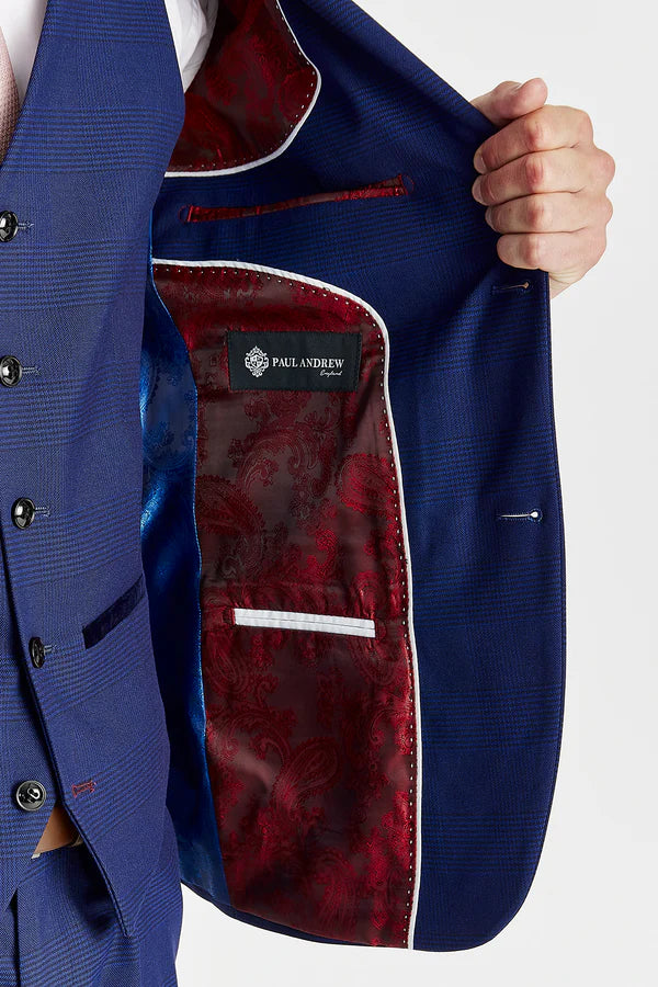 Mark: Navy Check 3-Pc Suit
