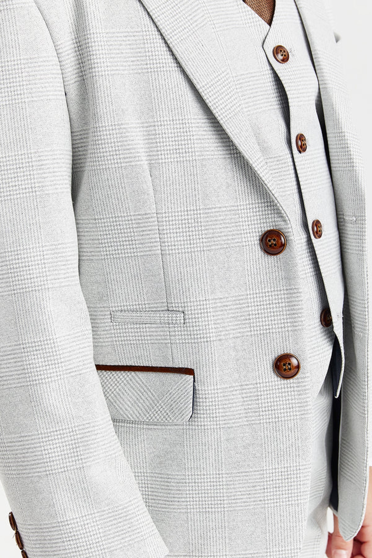 Boys Mark: Stone Check 3-Pc Suit