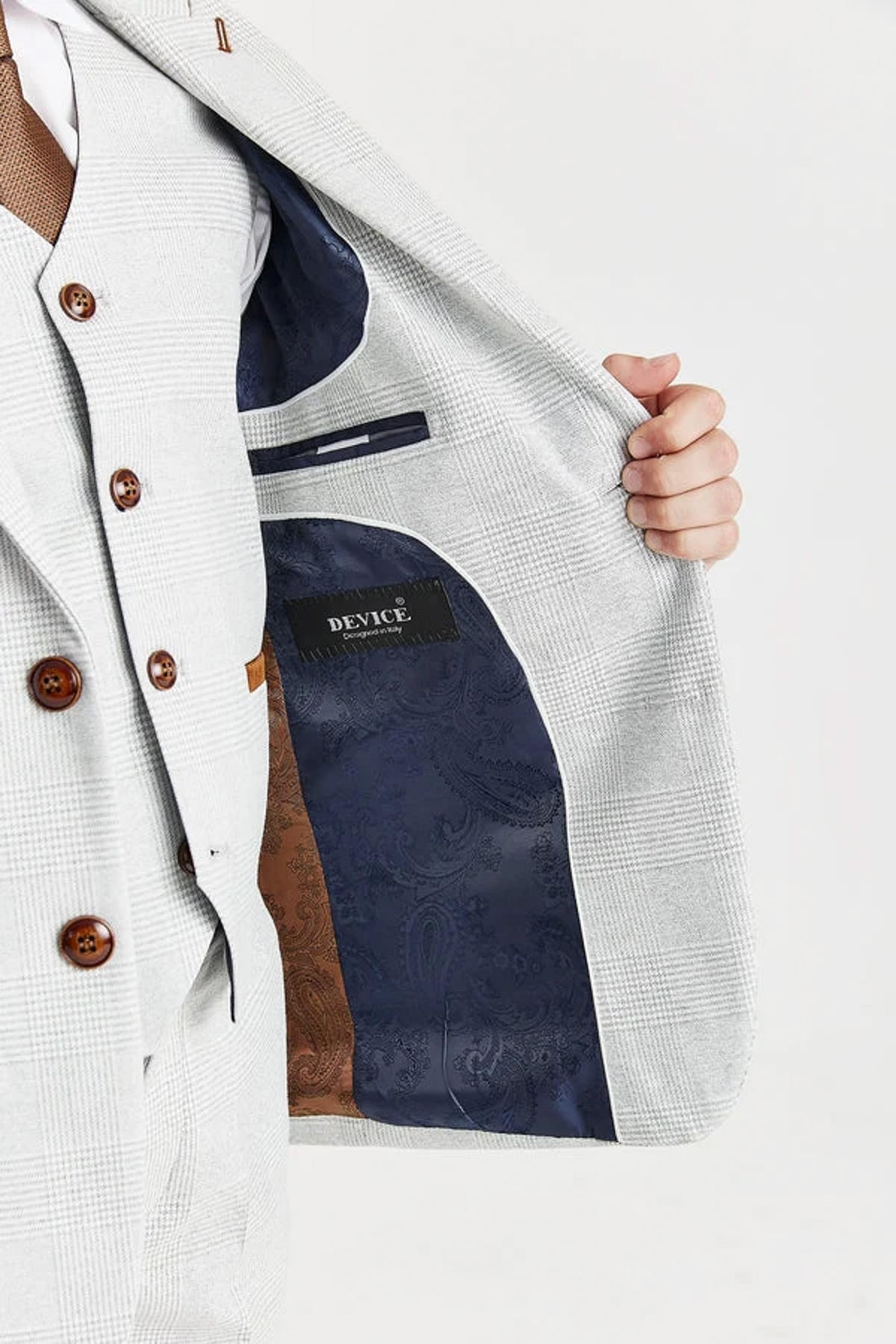 Boys Mark: Stone Check 3-Pc Suit