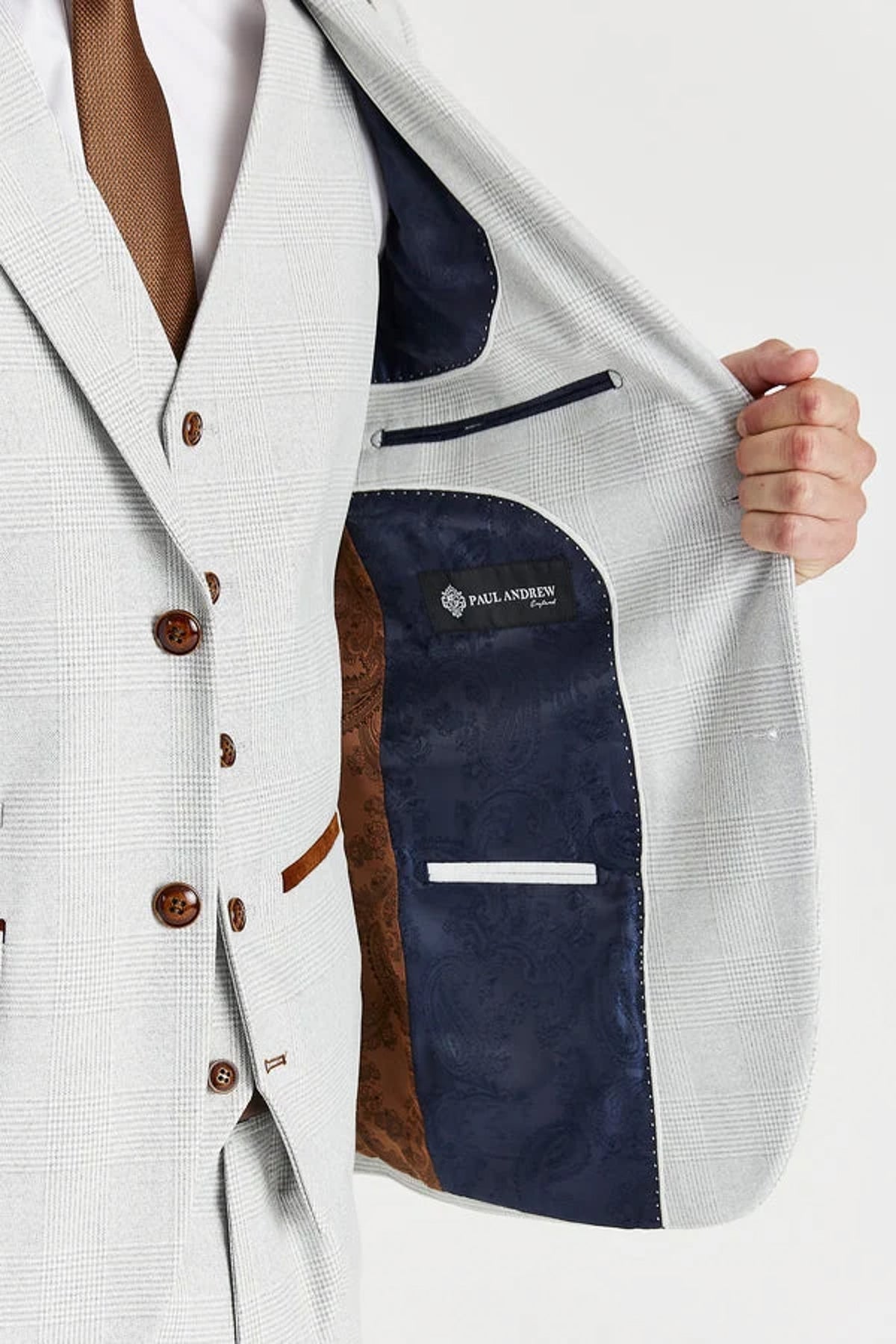 Mark: Stone Grey 3-Pc Suit