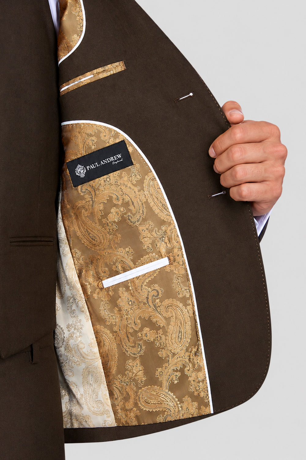 Belmont: Plain Brown 3-Pc Suit
