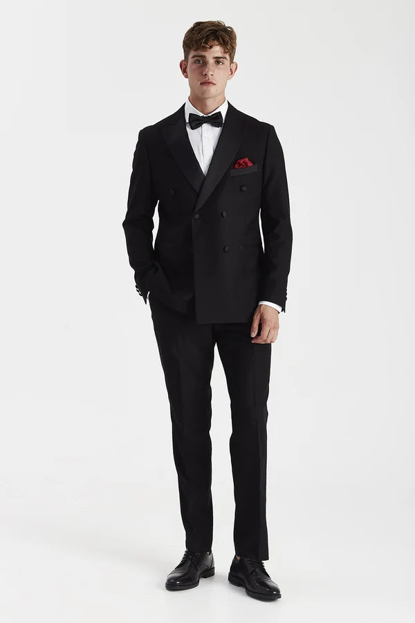 Harry: Black Double-Breasted 2-Pc Tuxedo