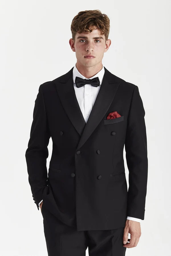 Harry: Black Double-Breasted 2-Pc Tuxedo