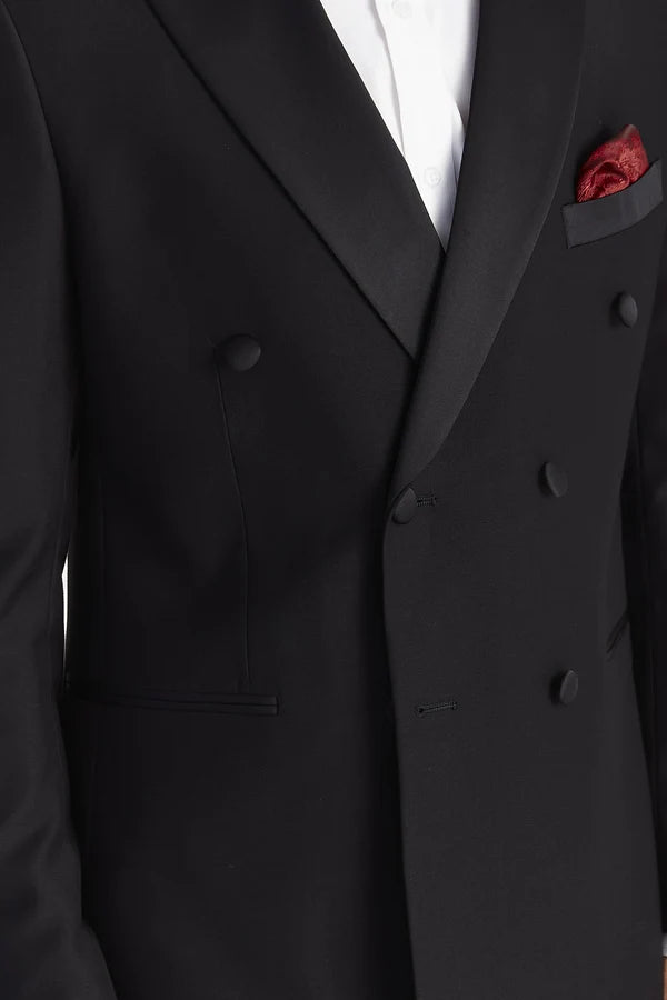 Harry: Black Double-Breasted 2-Pc Tuxedo