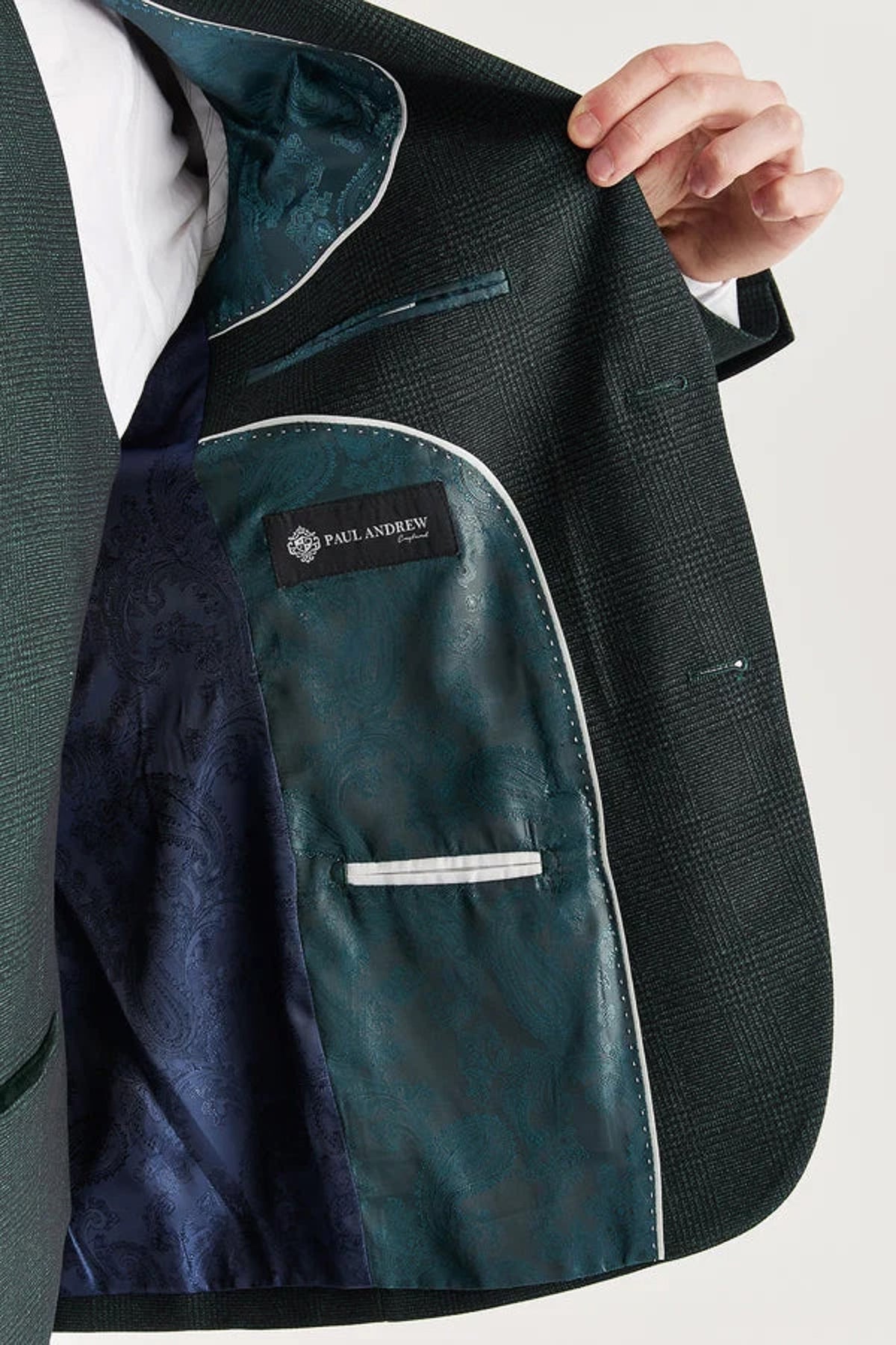Regent: Olive Check 3-Pc Suit