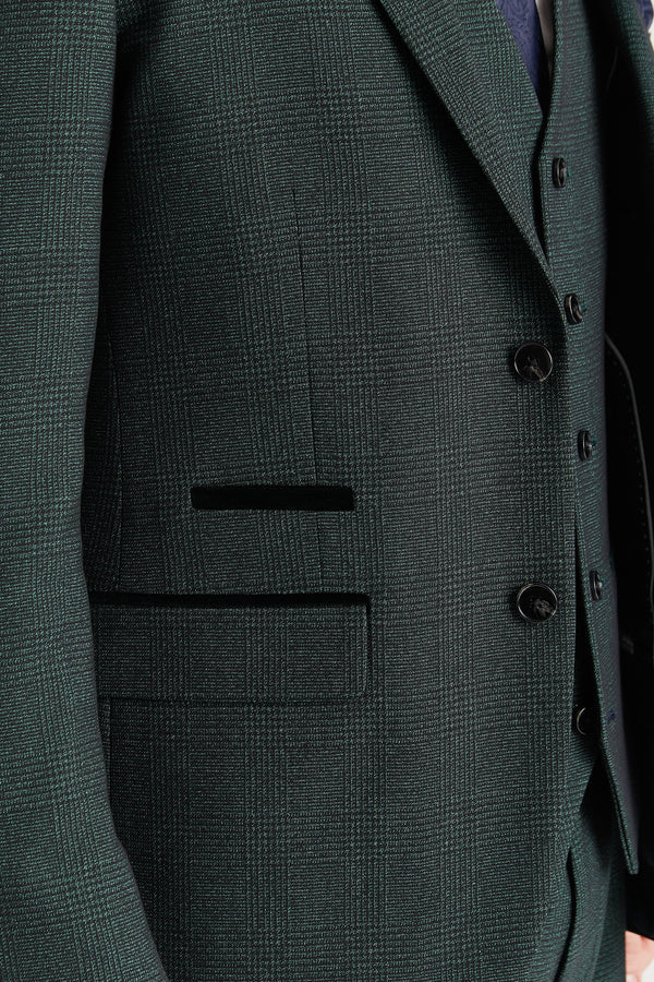 Regent: Olive Check 3-Pc Suit