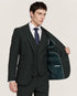 Regent: Olive Check 3-Pc Suit