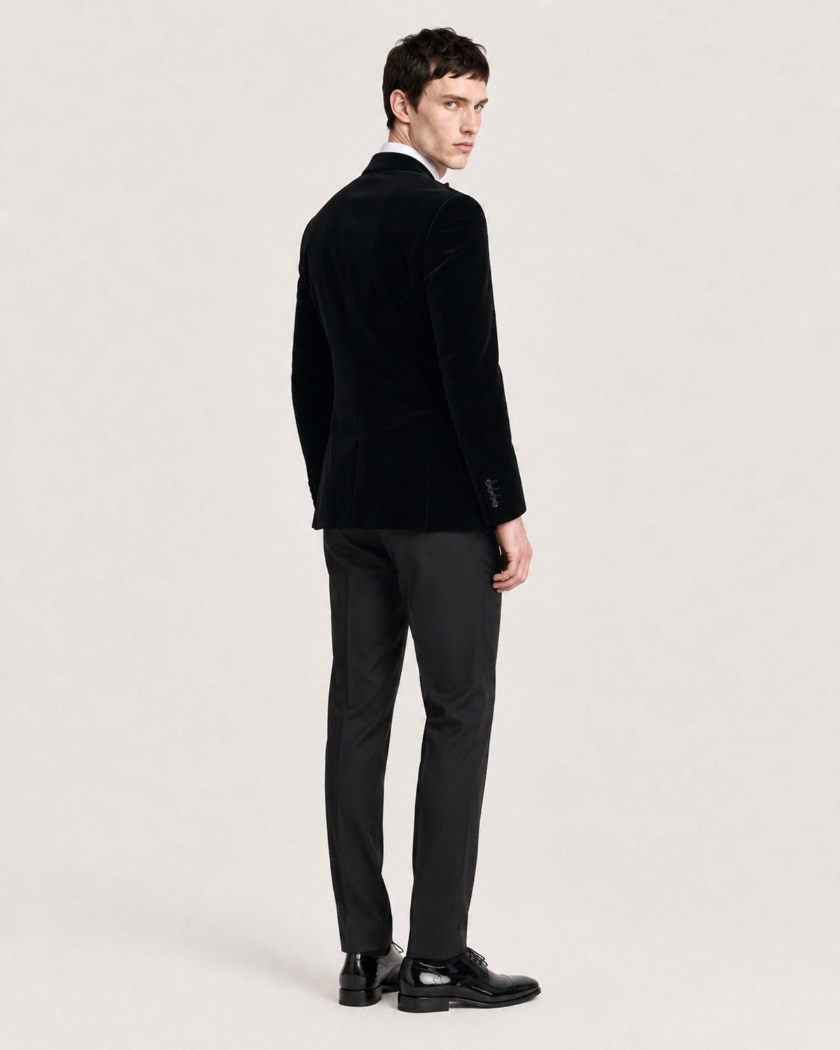Rosa: Black Velvet 2-Pc Tux Suit
