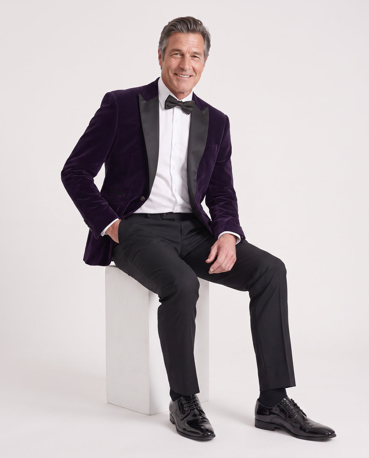 Rosa: Purple Velvet 2-Pc Tux Suit